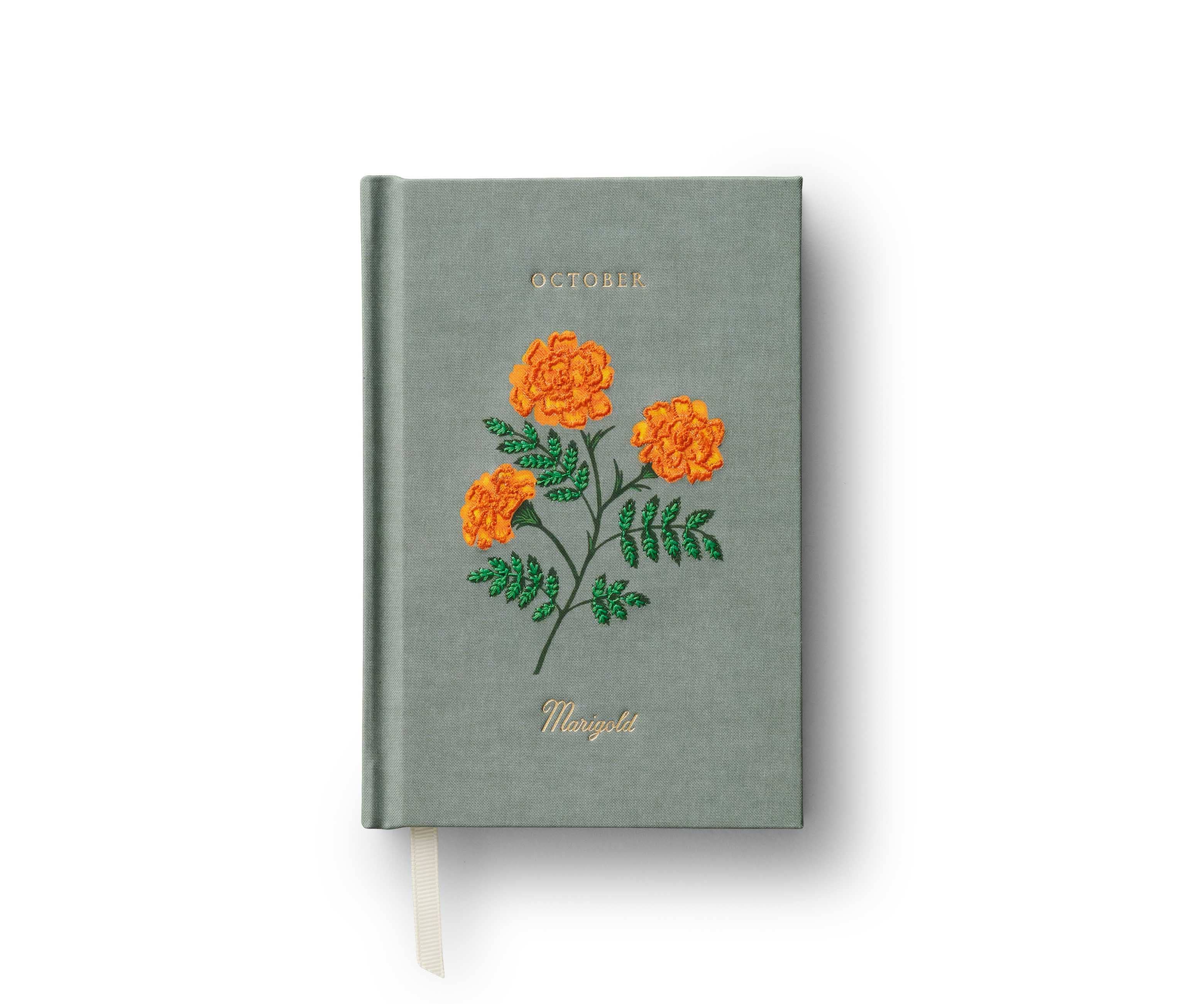 Birth Month Mini Embroidered Journal - October