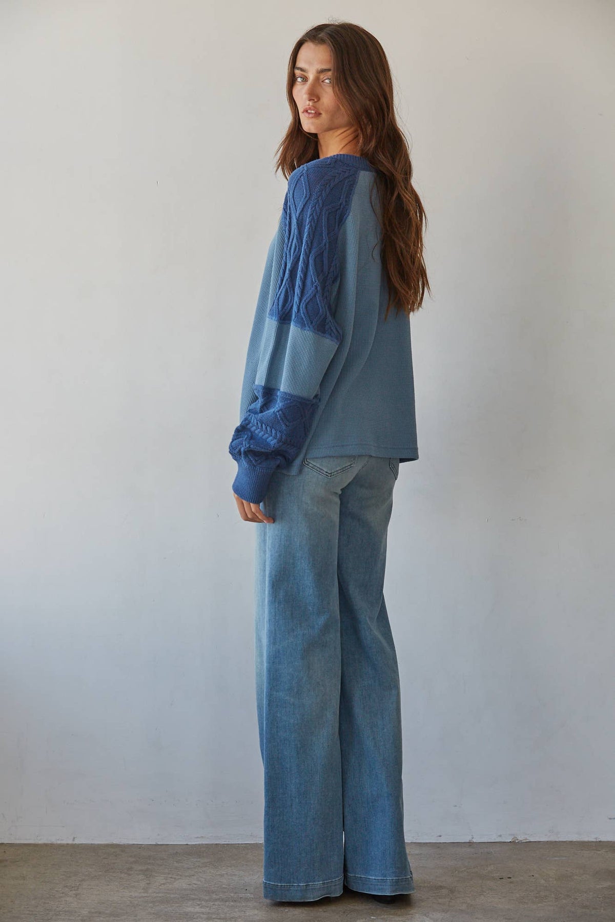 The Willow Waffle Half Button Up Pullover