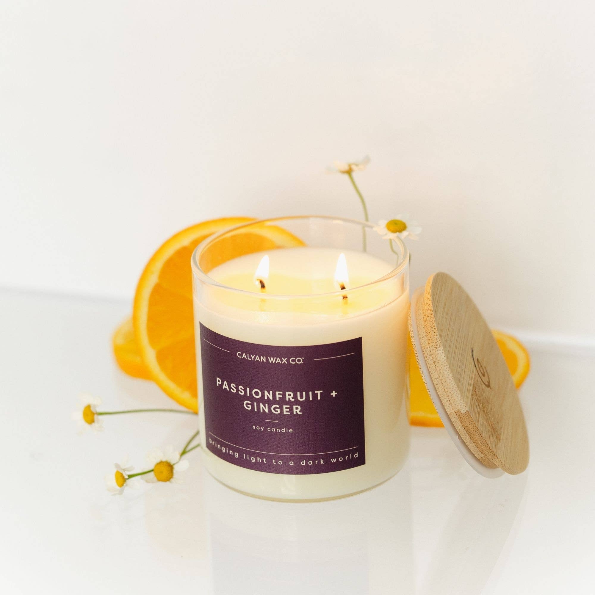 Passionfruit + Ginger - Glass Tumbler Soy Candle
