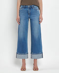 Moorland High Rise Medium Wash Cuffed Jeans