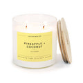 Pineapple + Coconut - Clear Glass Tumbler Soy Candle