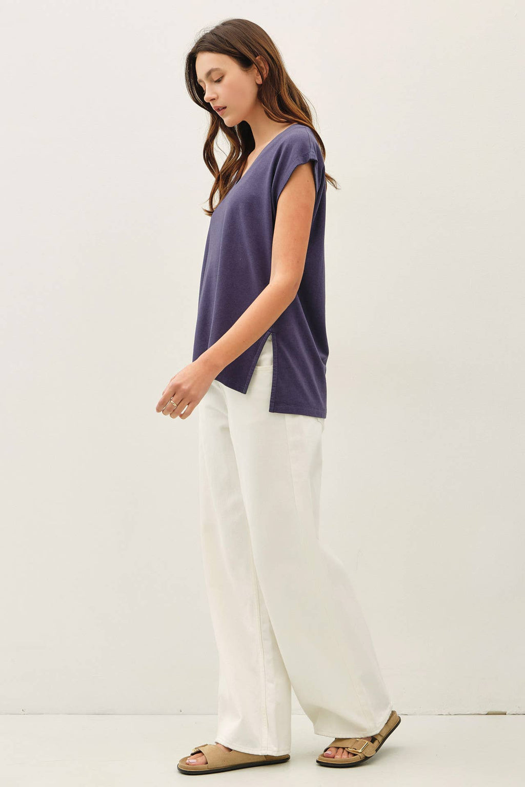 The Georgia Sleeveless French Terry Top