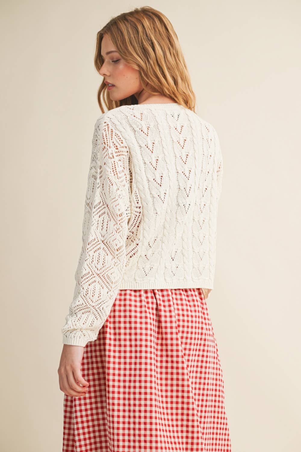 The Phoebe Lightweight Cable Knit Cadigan