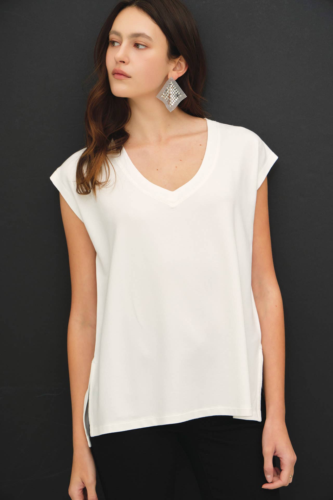 The Georgia Sleeveless French Terry Top