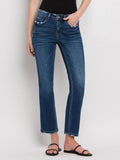 Wax Plant Mid Rise Ankle Straight Jeans