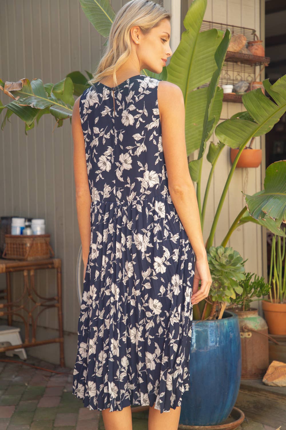 The Jada Pleated Floral Dress