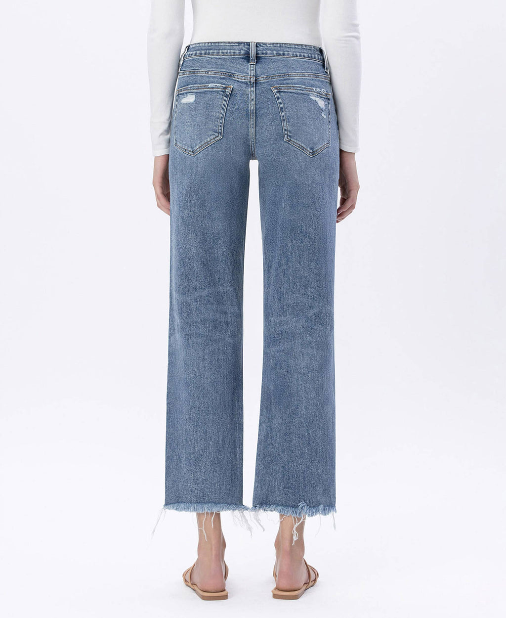 Punctual High Rise Distressed Dad Jeans