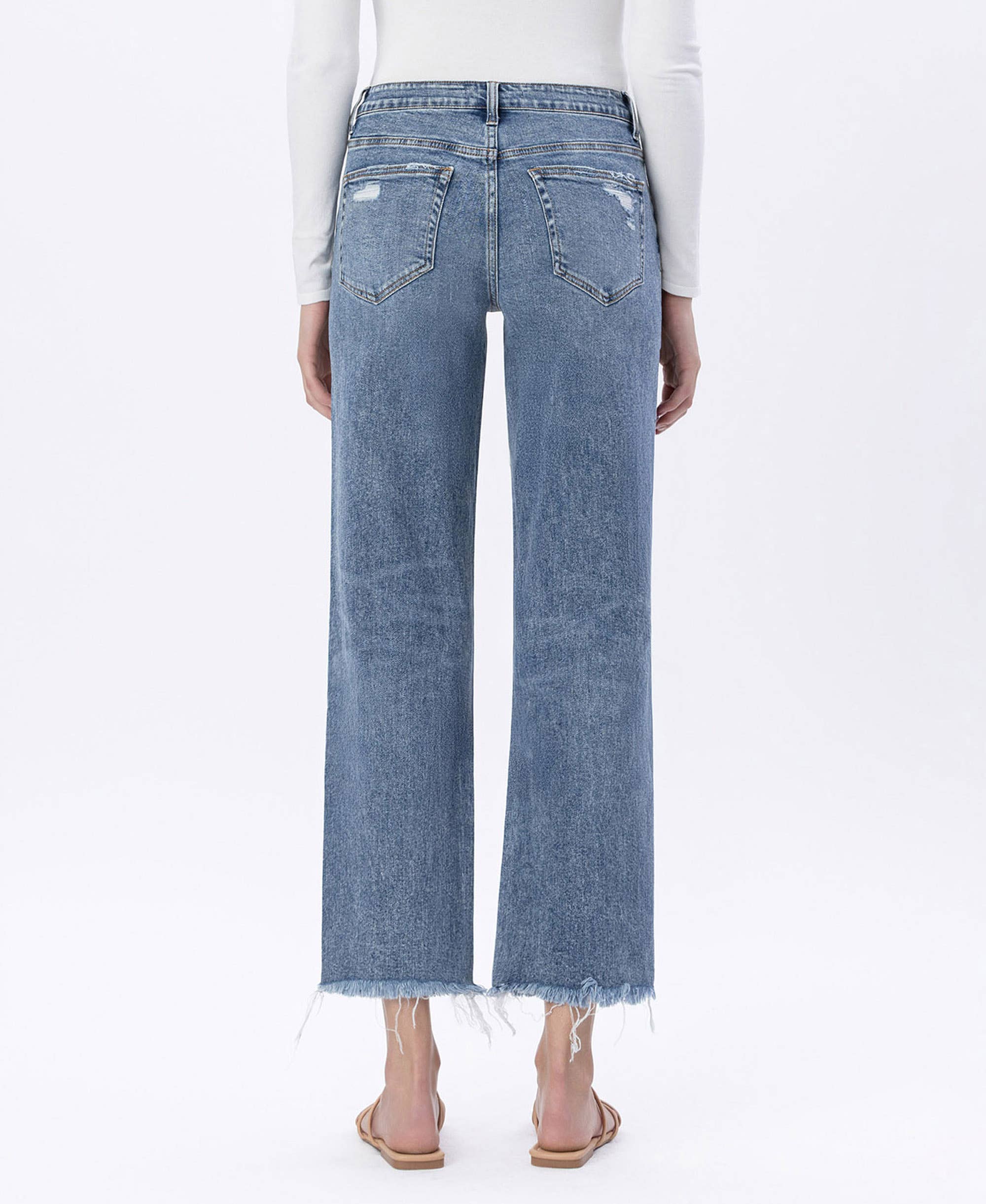 Punctual High Rise Distressed Dad Jeans