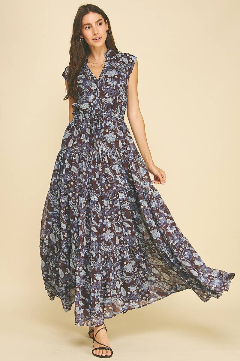 The Penelope Floral Print Tiered Maxi Dress