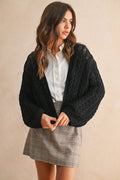 The Shannon Lightweight Cable Knitted Cardigan