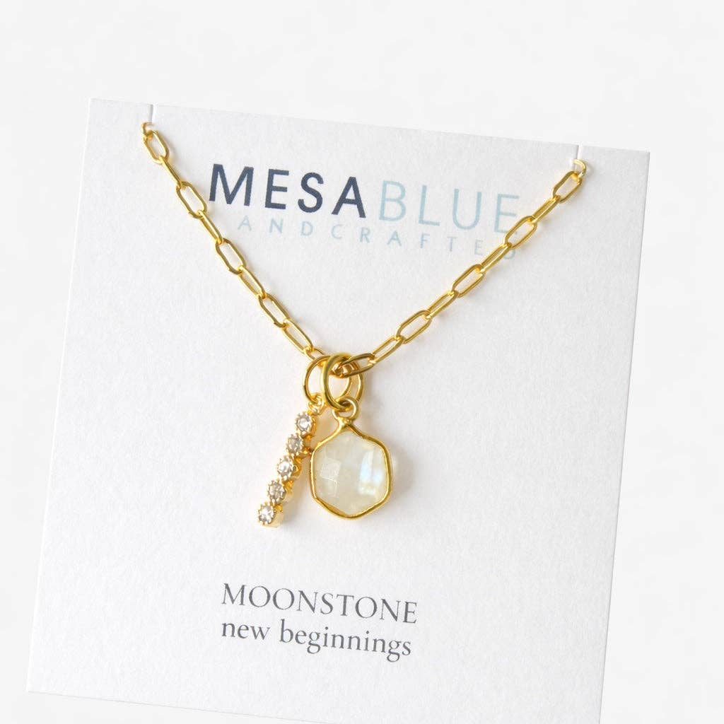Oasis Stone Duo Drop Necklace