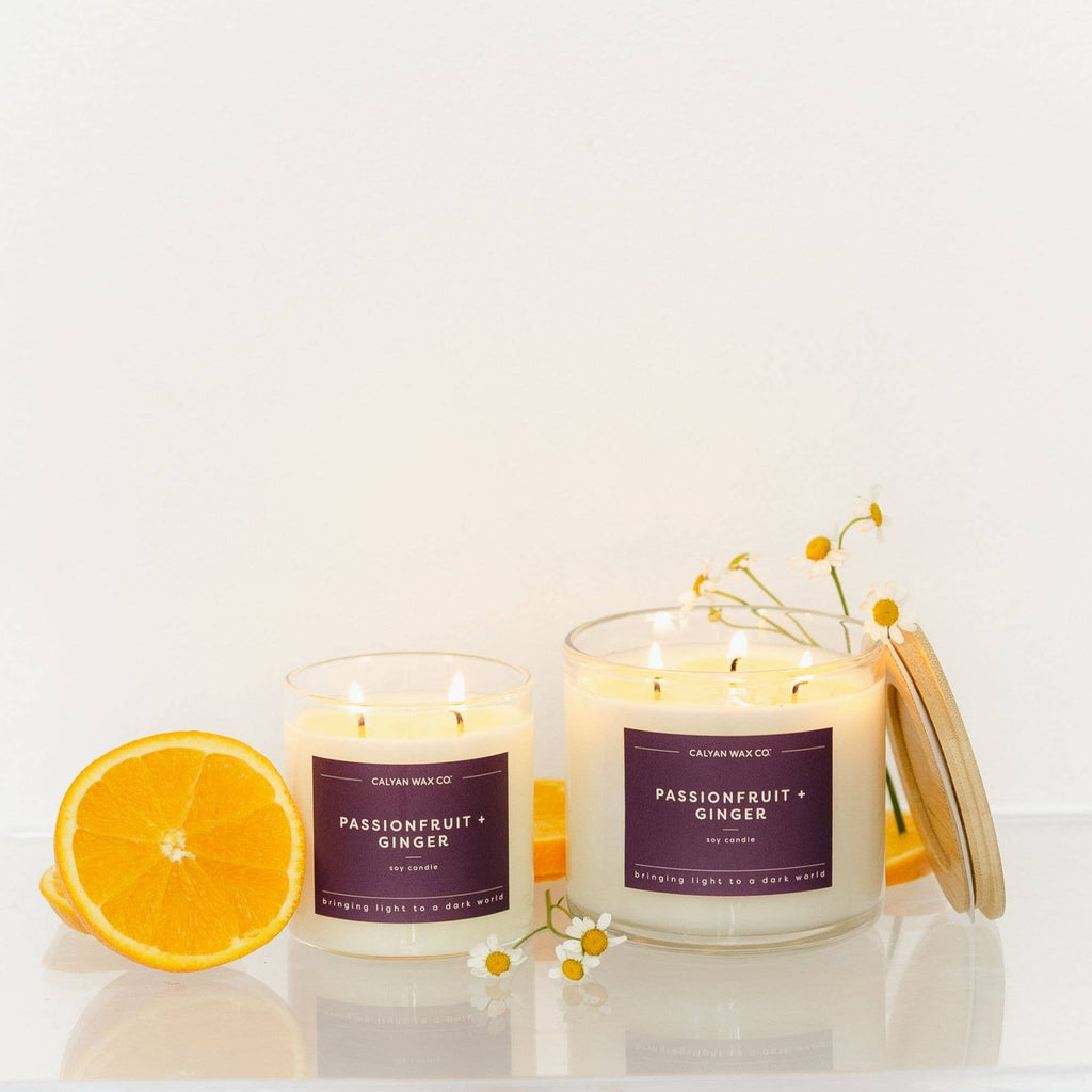 Passionfruit + Ginger - Glass Tumbler Soy Candle