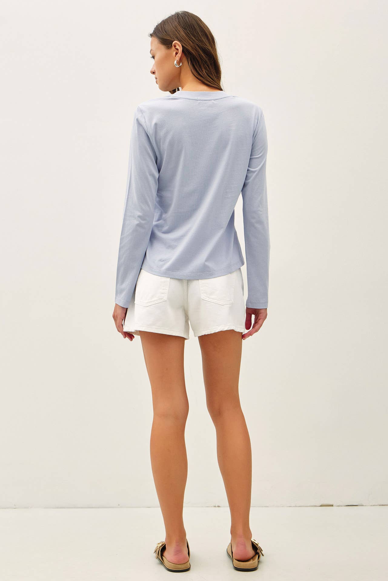 The Rory Garment Washed Long Sleeve Top