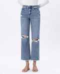 Punctual High Rise Distressed Dad Jeans
