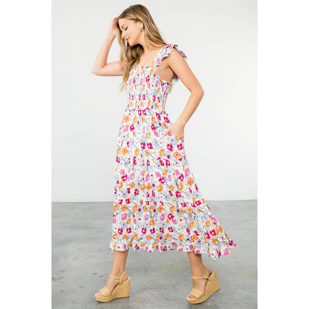 The Vanessa Flower Print Maxi Dress