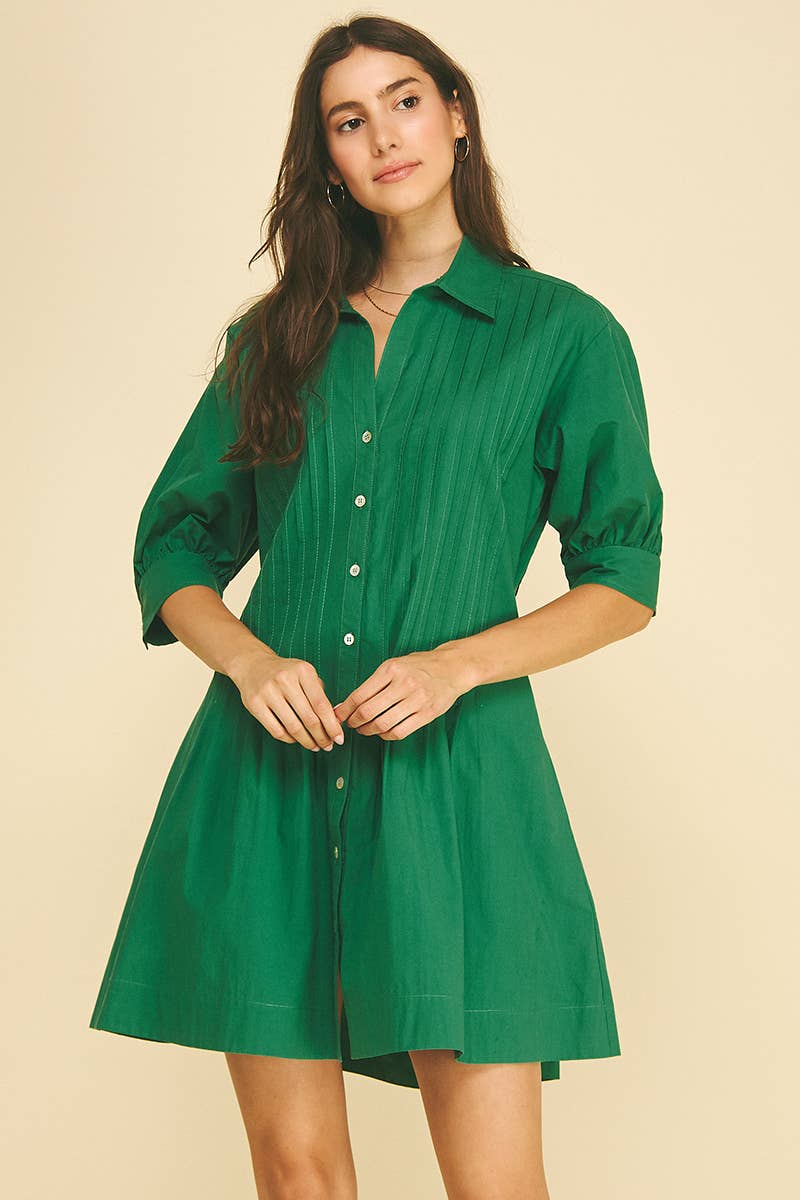 The Priscilla Tucked Detail Mini Dress
