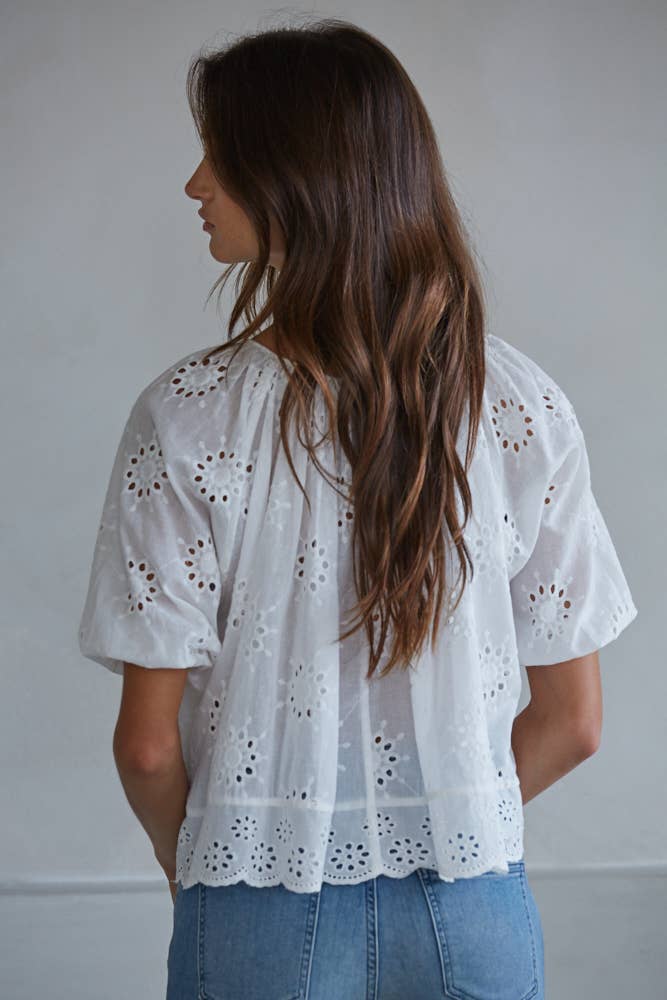 The Ivy SS Eyelet Top