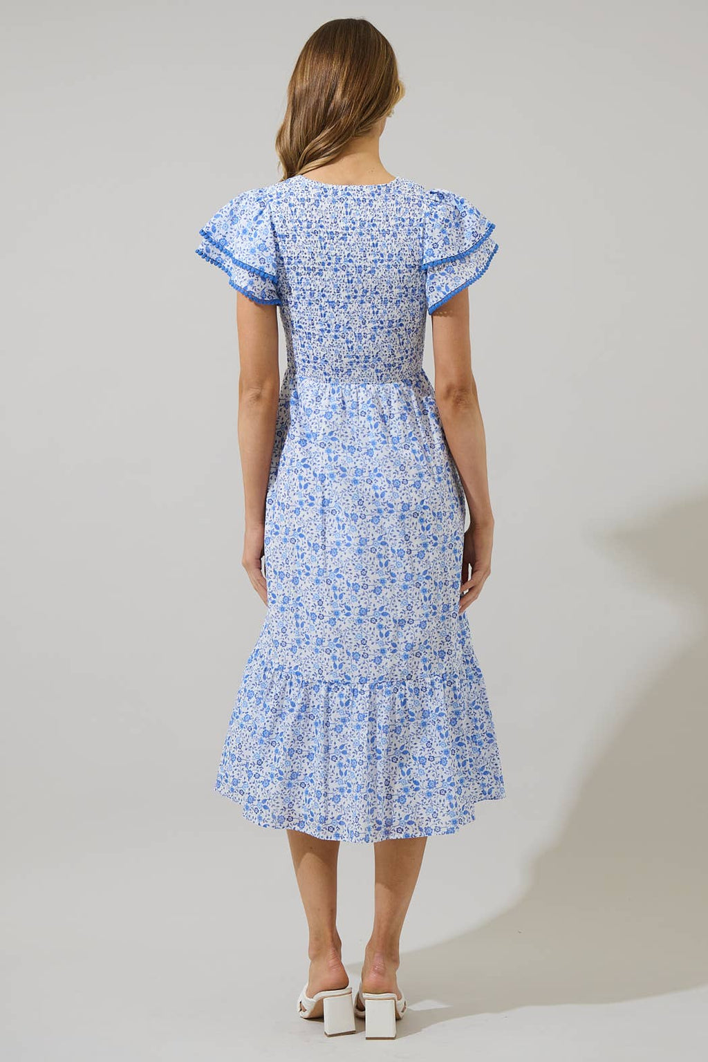 Maisie Floral Tiered Midi Dress