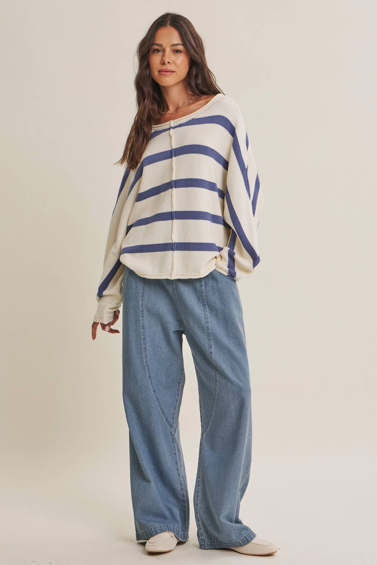 The Willa Stripe Slouchy Sweater