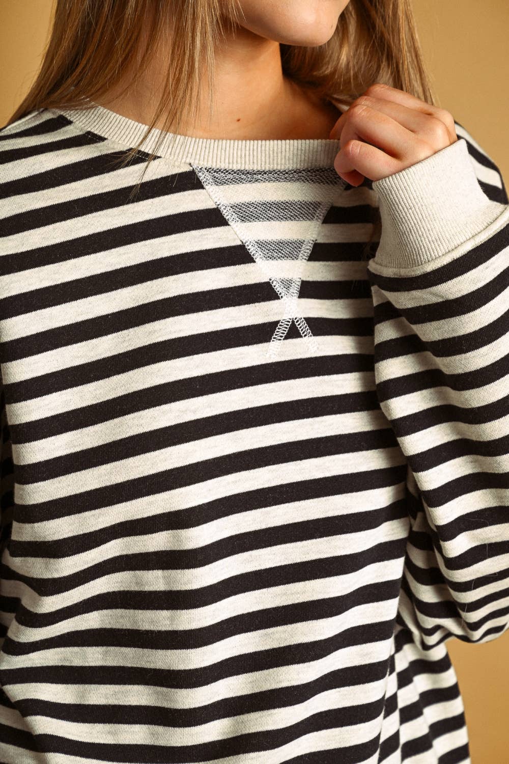 The Serena Striped Long Sleeve Sweatshirt