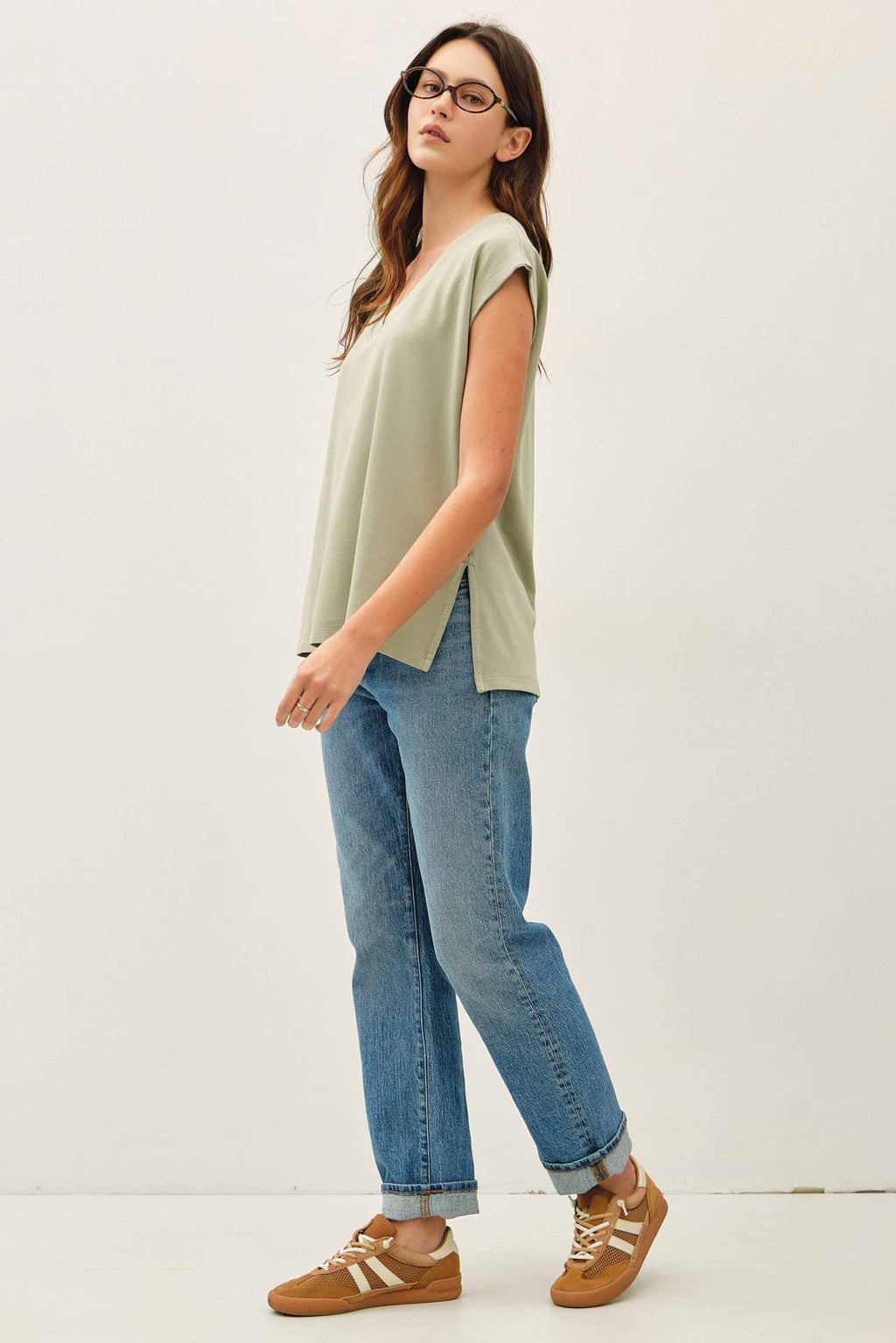 The Georgia Sleeveless French Terry Top