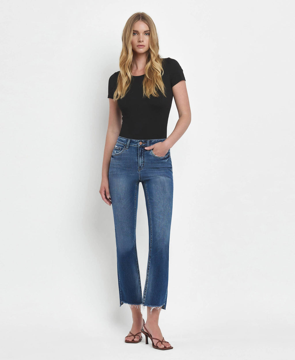 Ingenuity High Rise Crop Flare Jeans