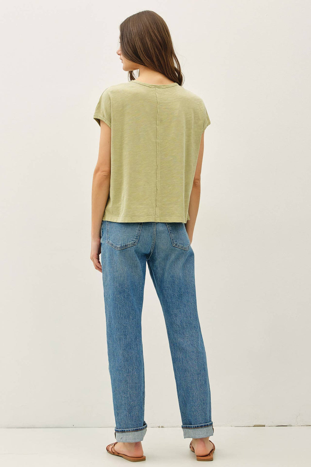 The Daisy Cotton Slub Cap Sleeve Tee
