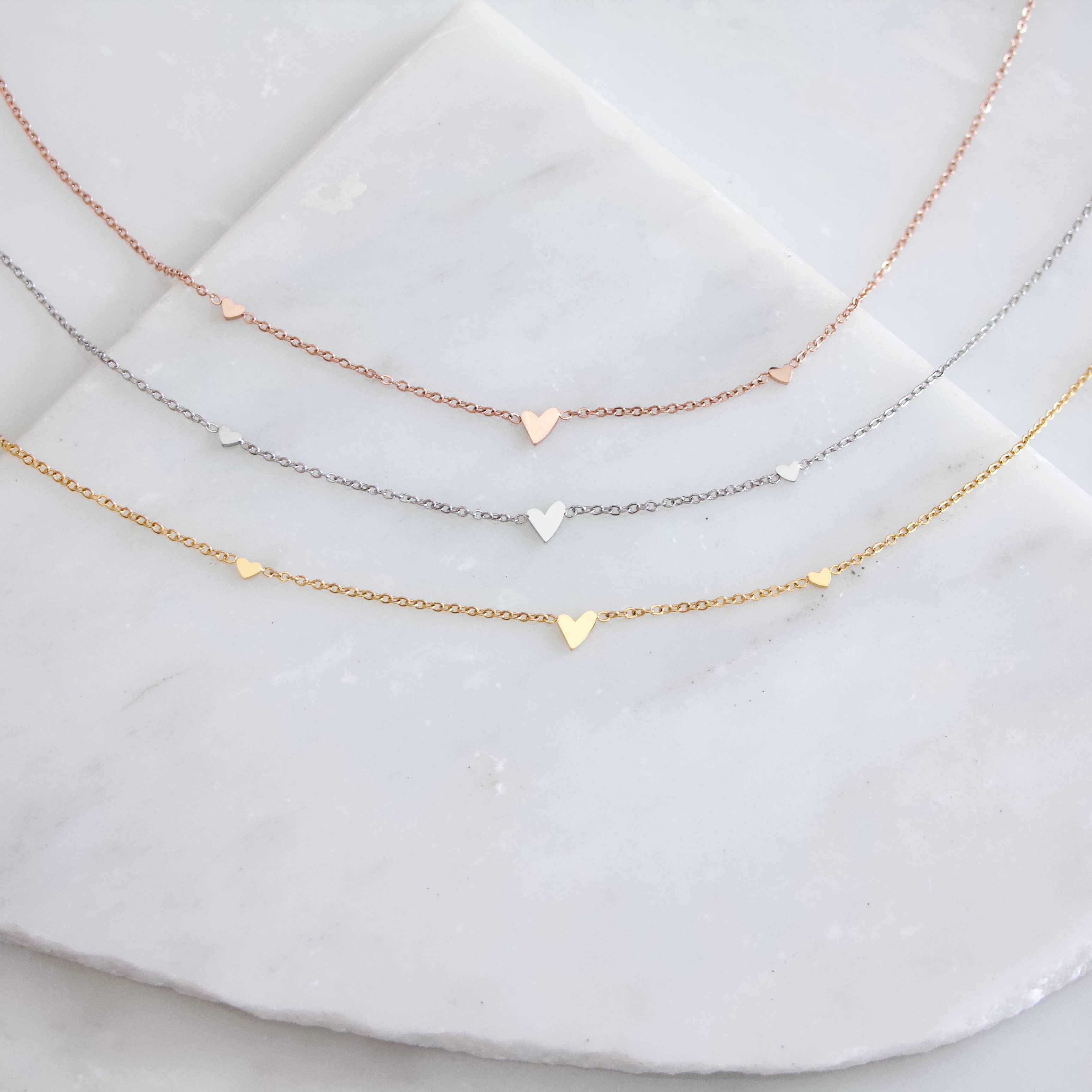 Triple Heart Necklace - Waterproof