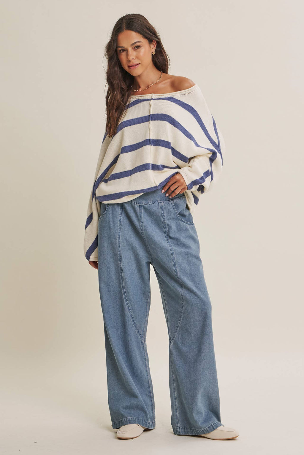 The Willa Stripe Slouchy Sweater