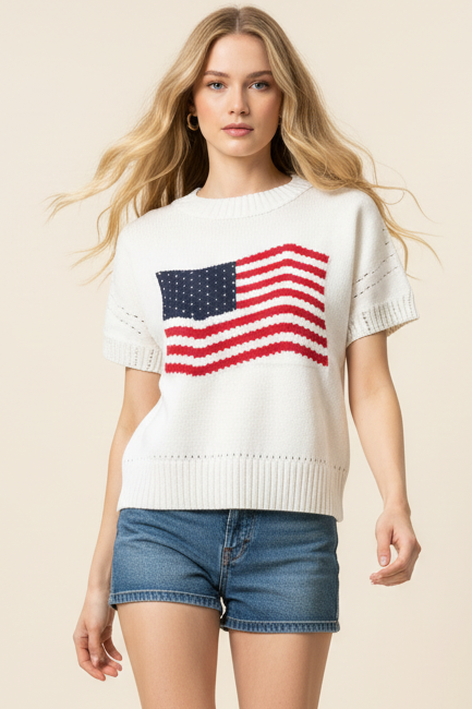 The Gretchen American Flag Sweater