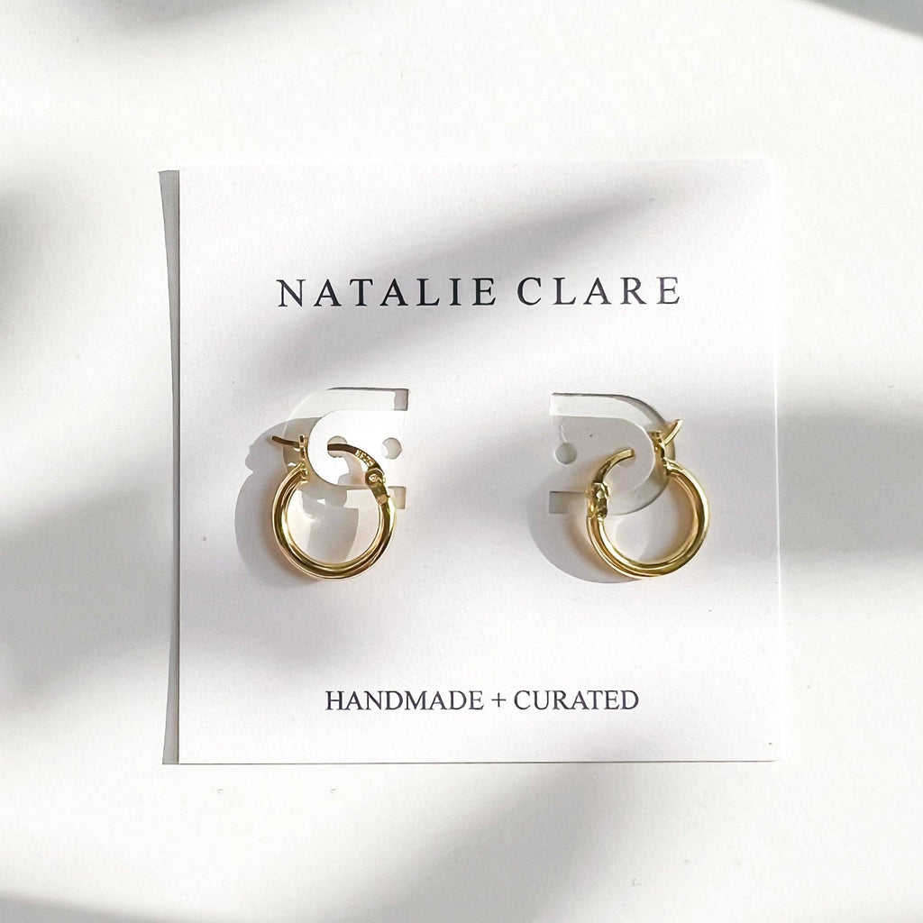 18k Gold Sterling Everyday Hoop