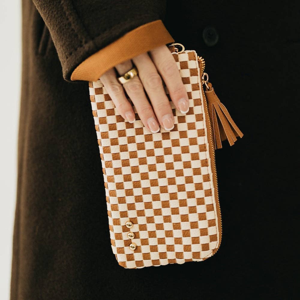 Emma Woven Clutch Wristlet