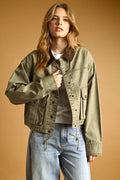 The Piper Contrasted Collar Utility Jacket