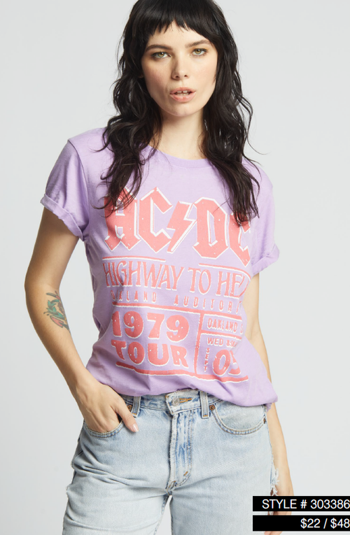 AC/DC Tour Burn Out Graphic Tee