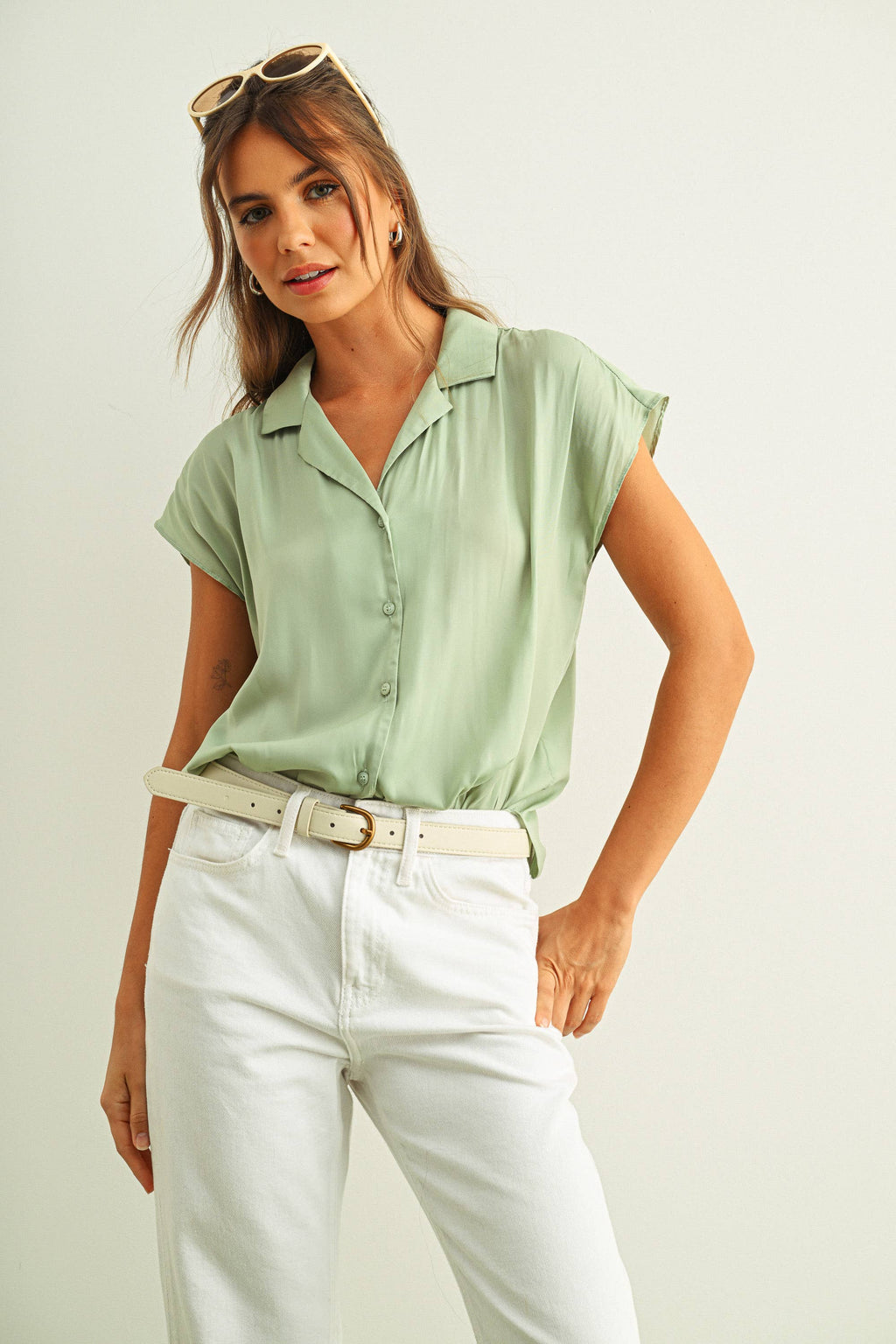 The Adaline Cap Sleeve Top