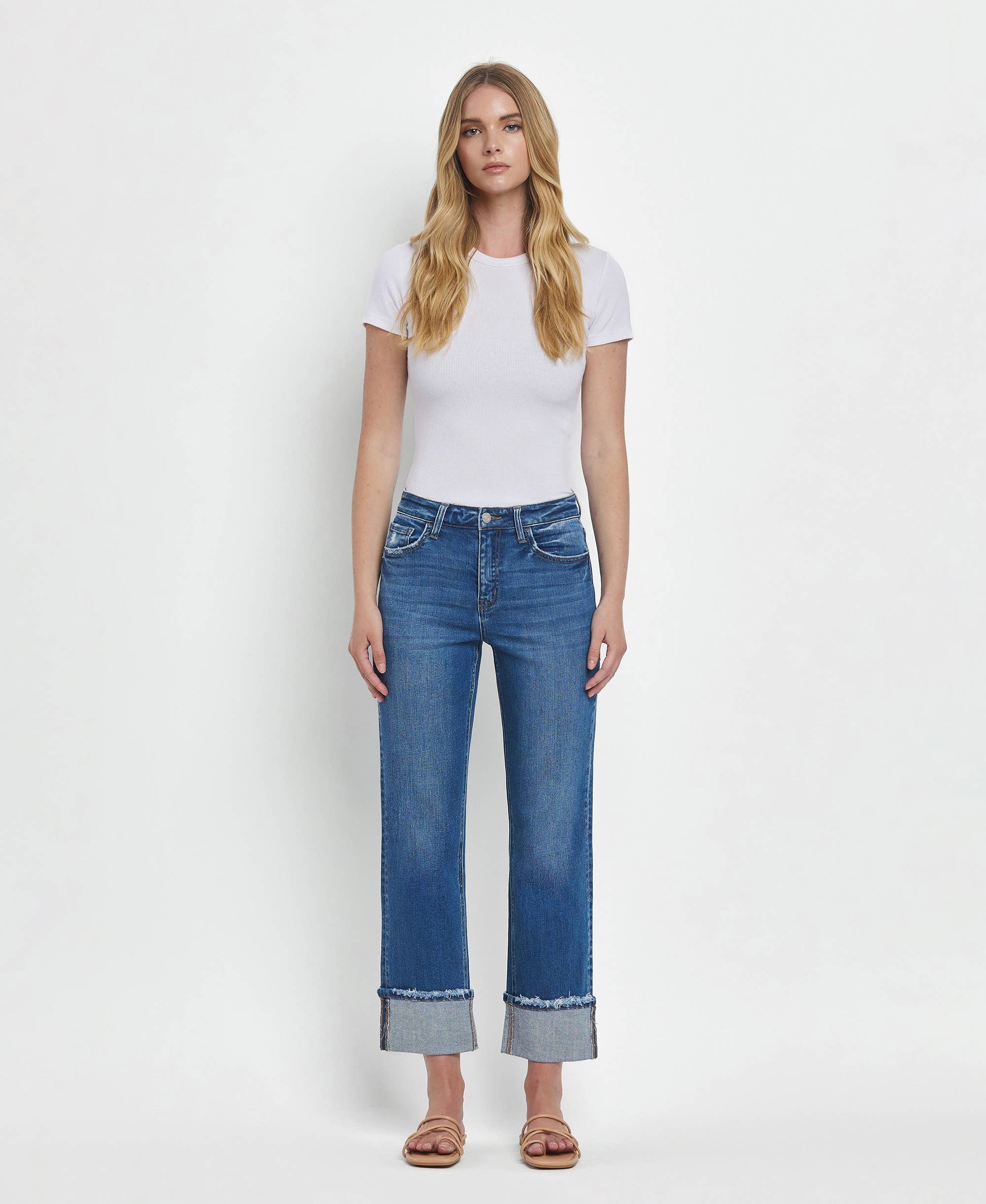 Daphne High Rise Cuffed Jeans