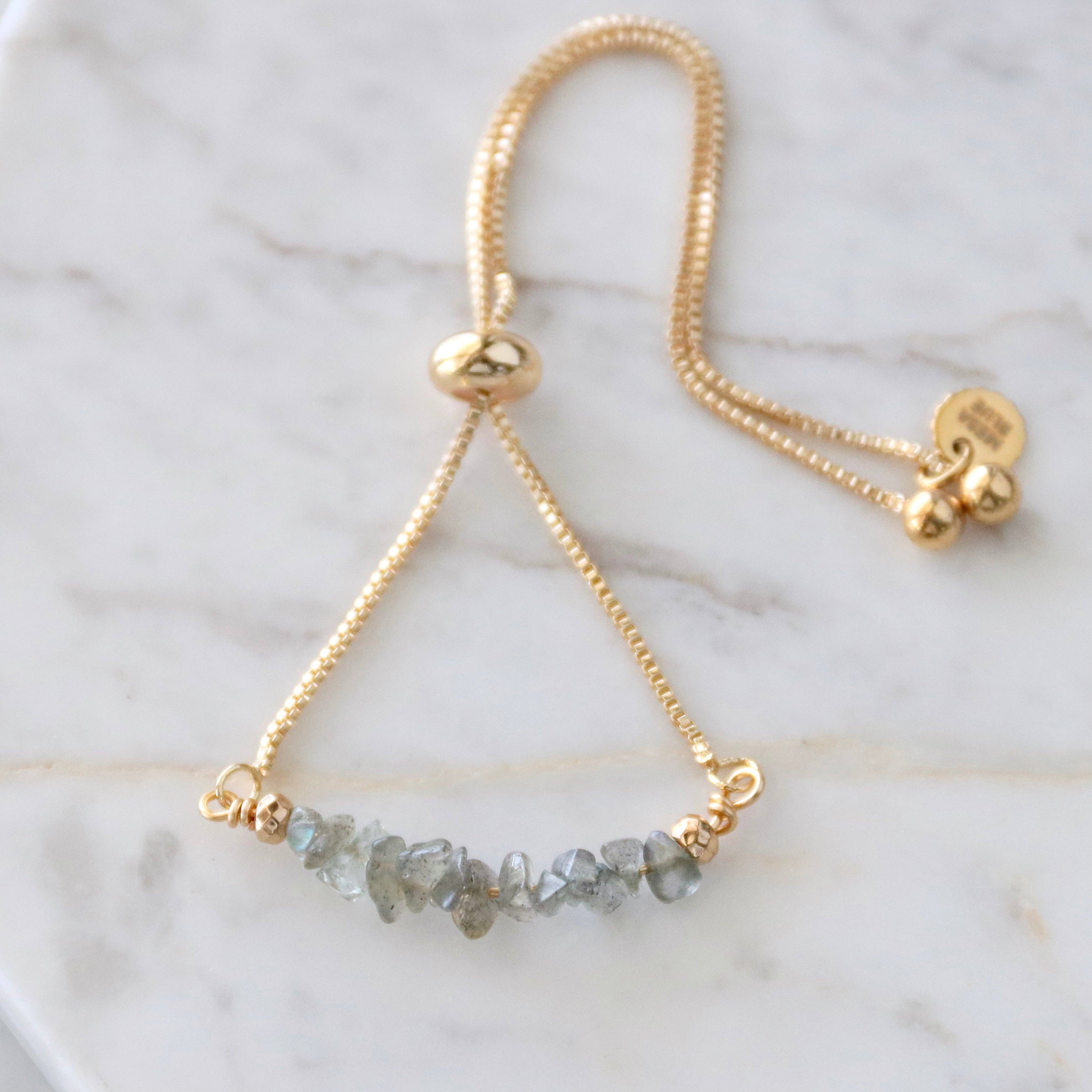 Stone Chip Adjustable Bracelet