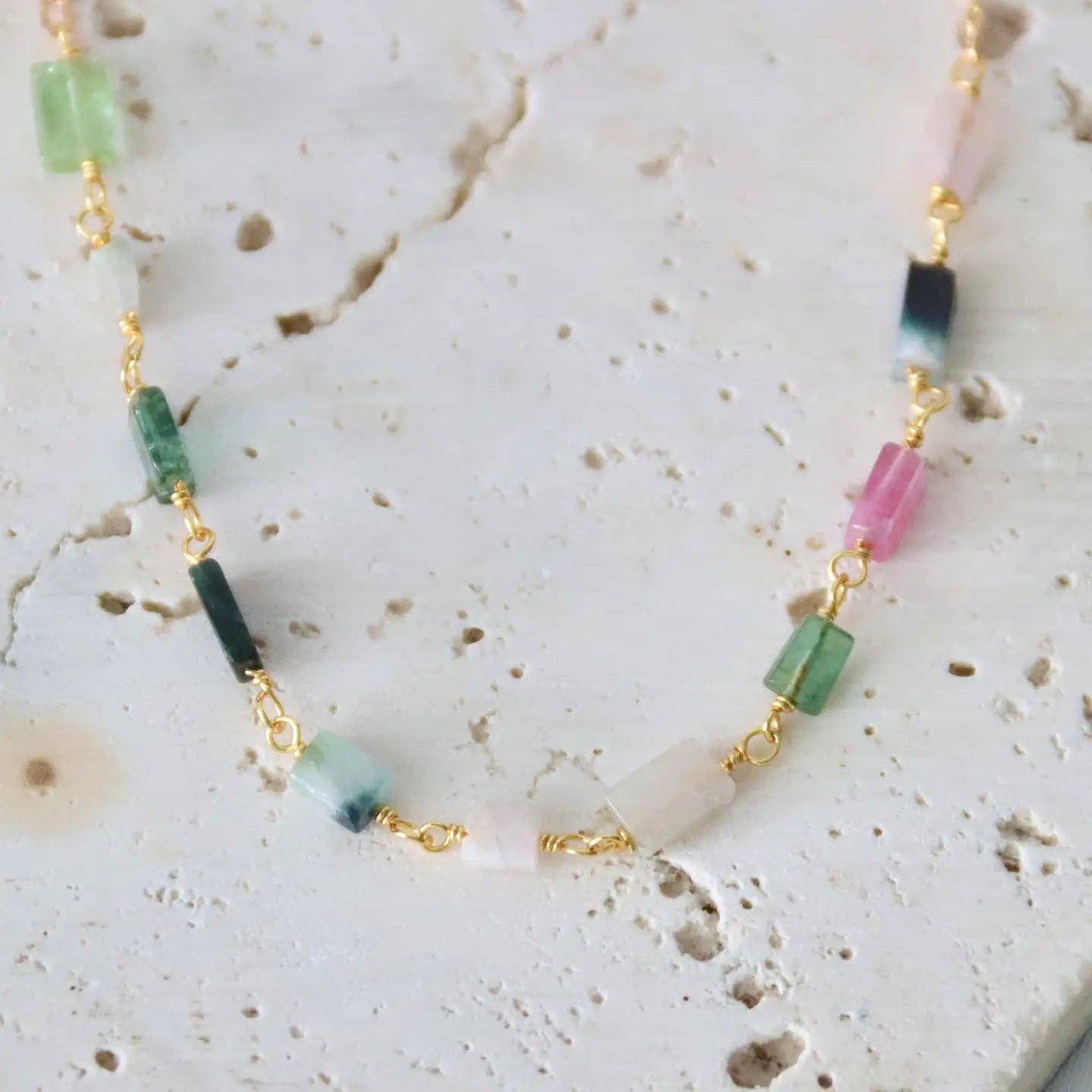 Tourmaline Bar Necklace