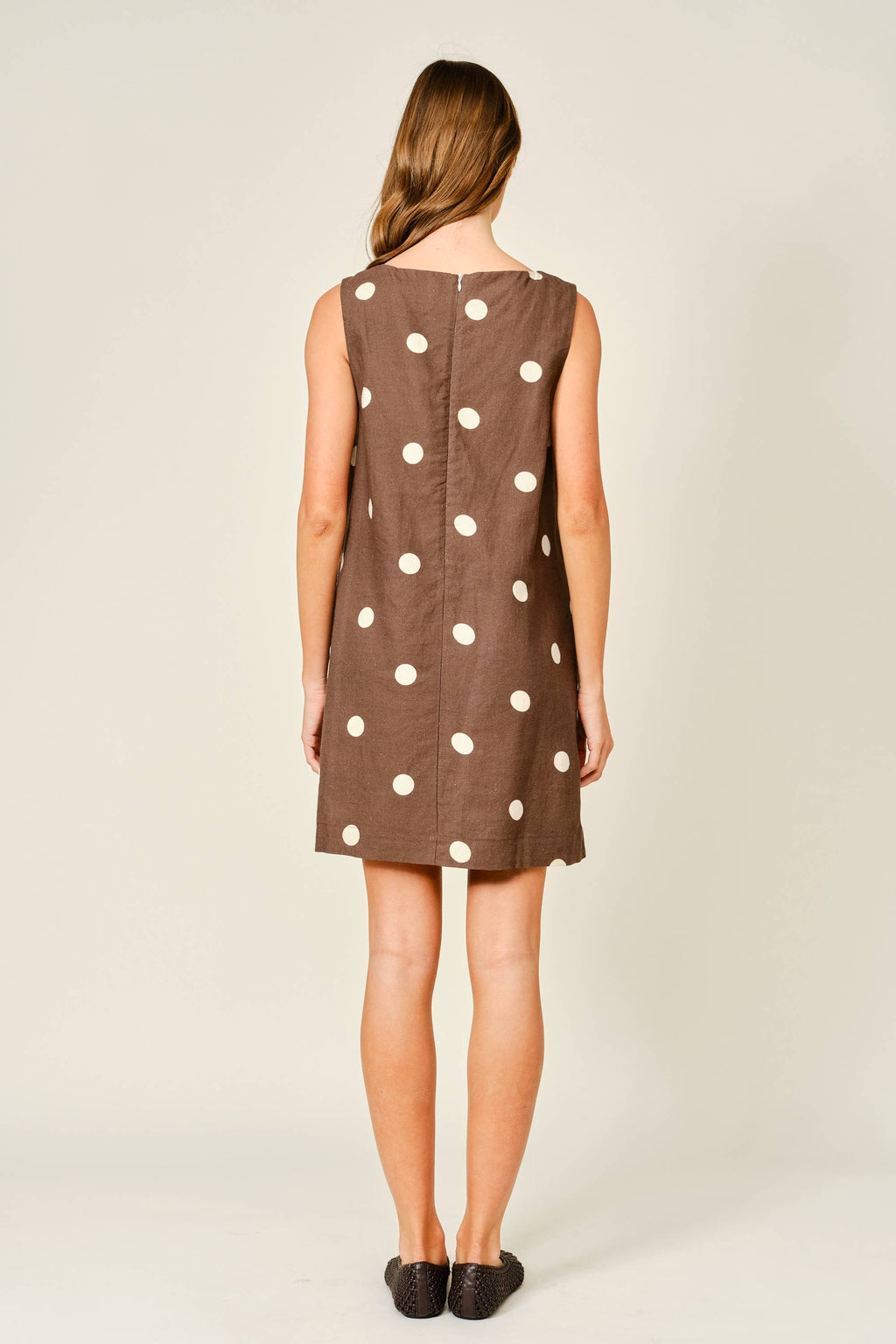 The Kyra Polka Dot Sleeveless Dress