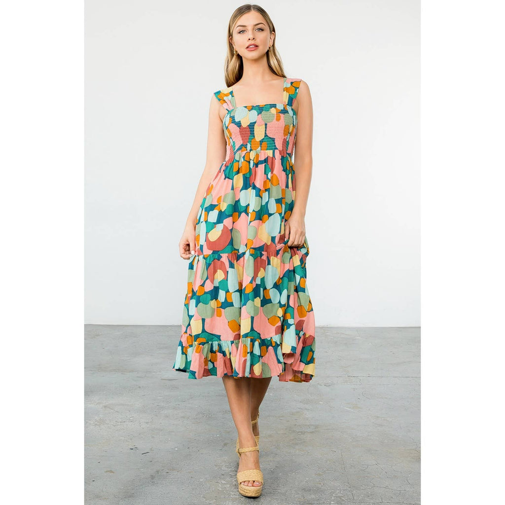 The Madeline Multicolor Tiered Dress