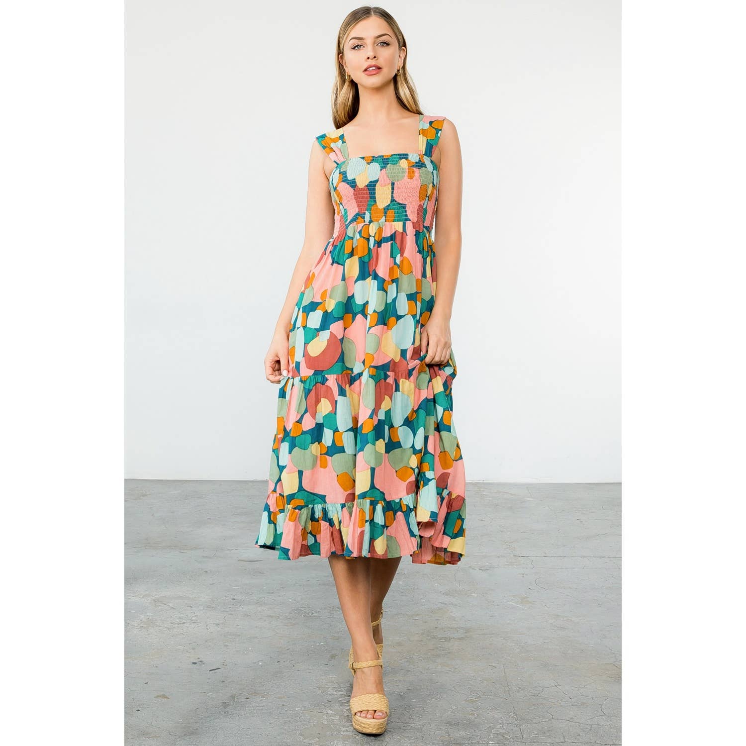 The Madeline Multicolor Tiered Dress