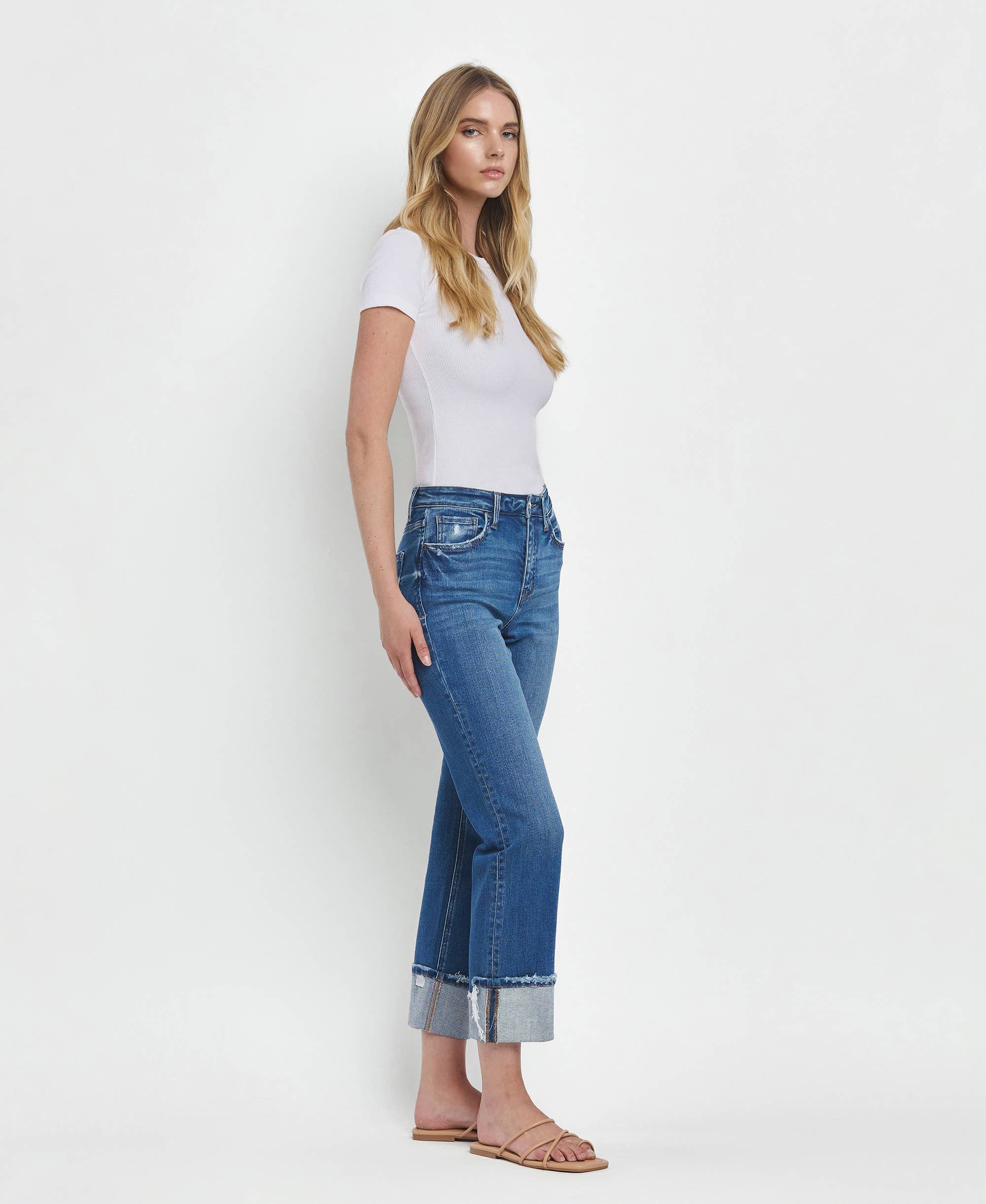 Daphne High Rise Cuffed Jeans