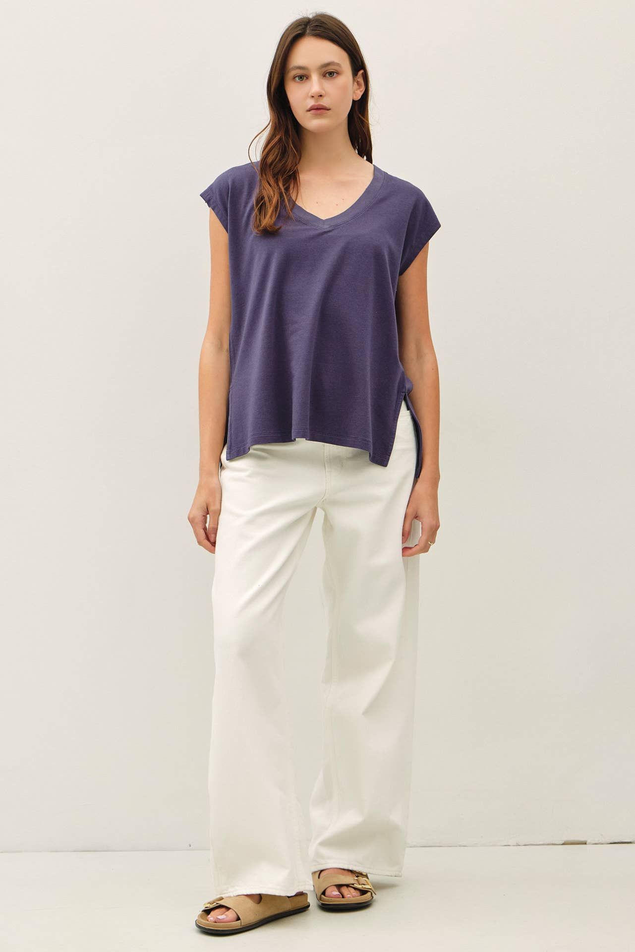 The Georgia Sleeveless French Terry Top