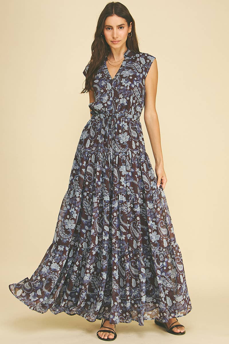 The Penelope Floral Print Tiered Maxi Dress
