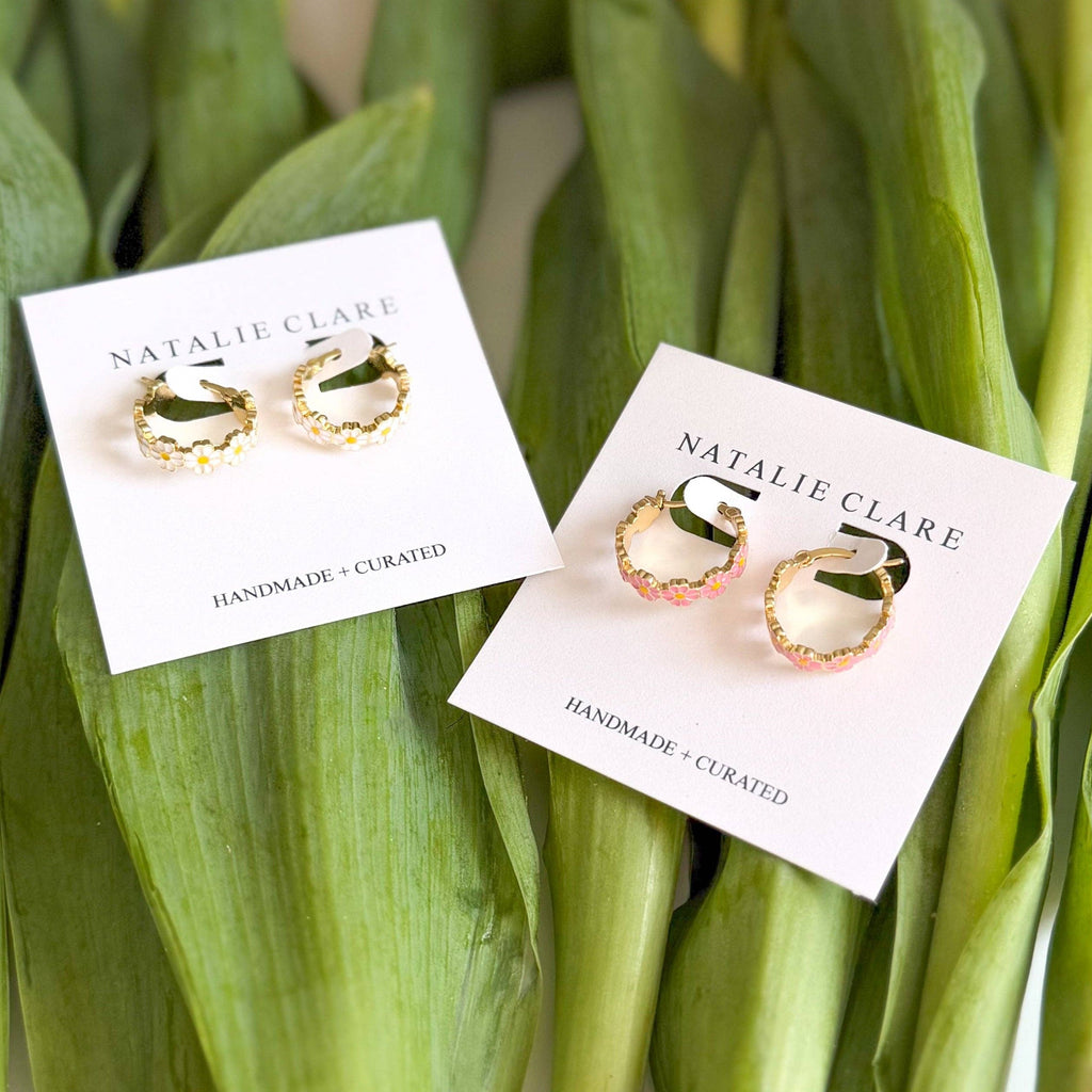 Daisy Baby Hoop Earrings