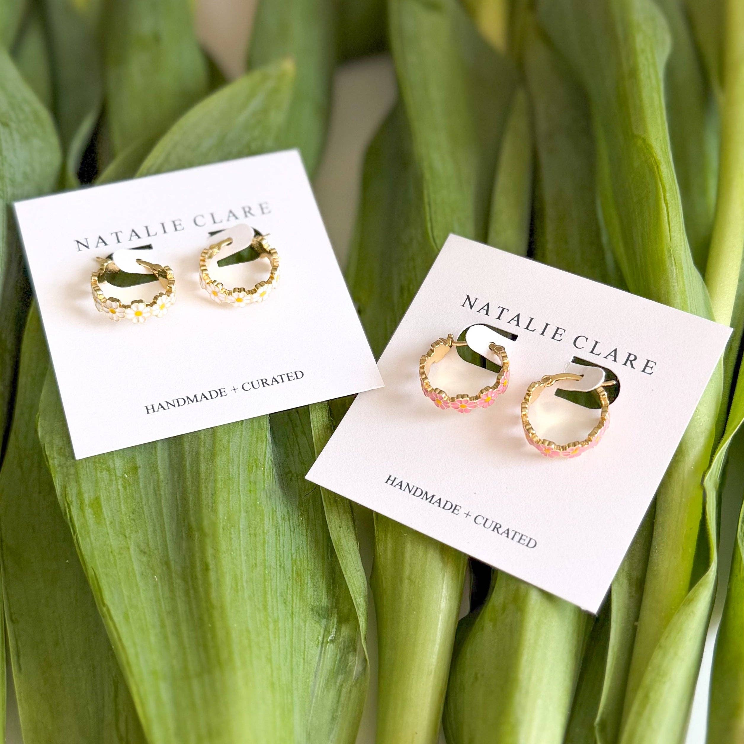 Daisy Baby Hoop Earrings