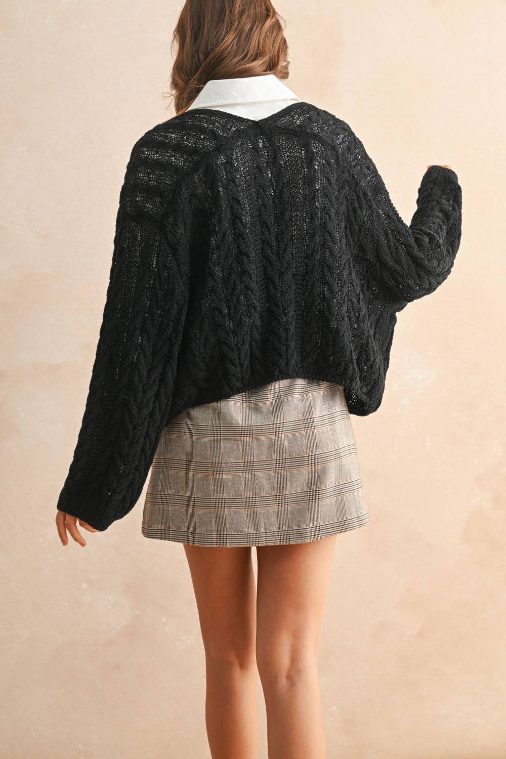 The Shannon Lightweight Cable Knitted Cardigan