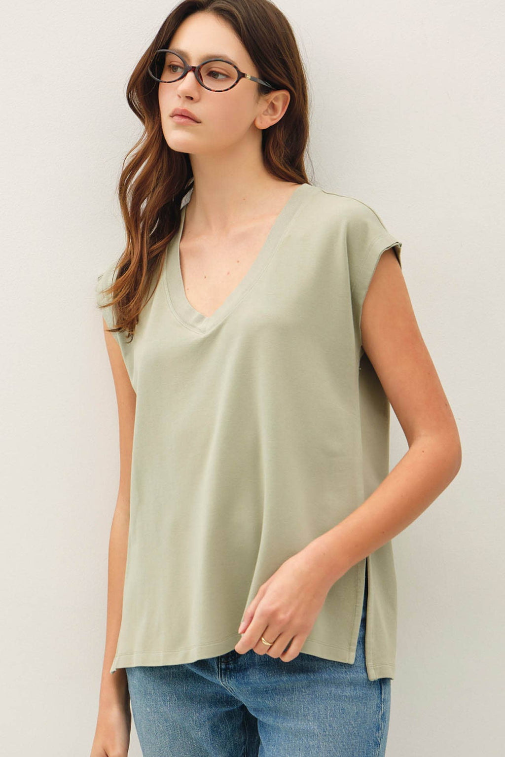 The Georgia Sleeveless French Terry Top