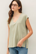 The Georgia Sleeveless French Terry Top