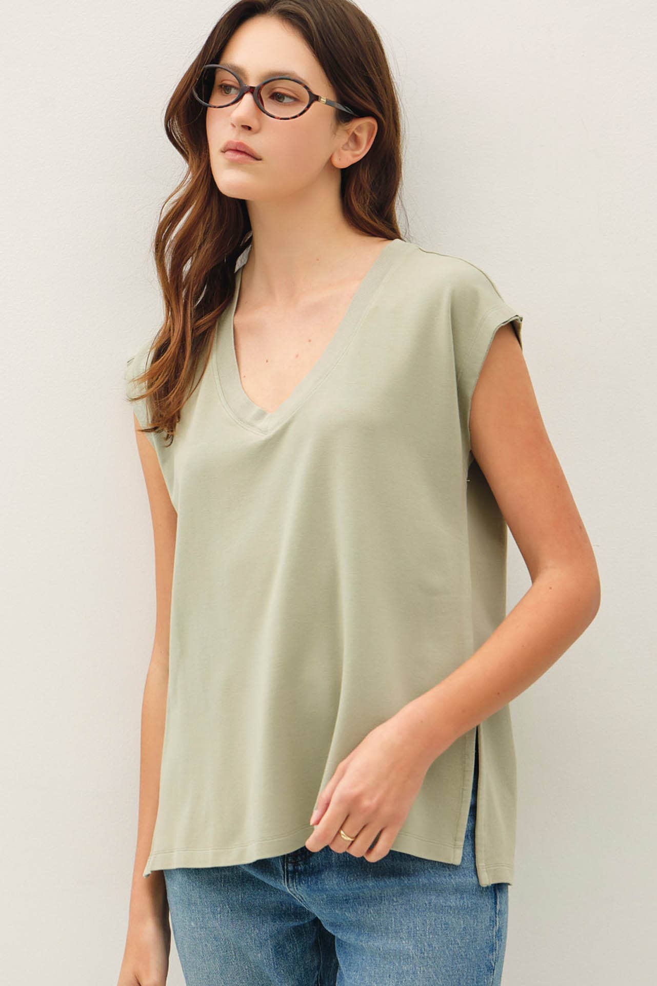 The Georgia Sleeveless French Terry Top